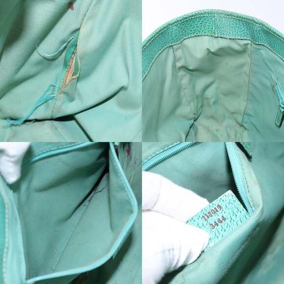 GUCCI GG Canvas Hand Bag Beige Green - Picture 12 of 12
